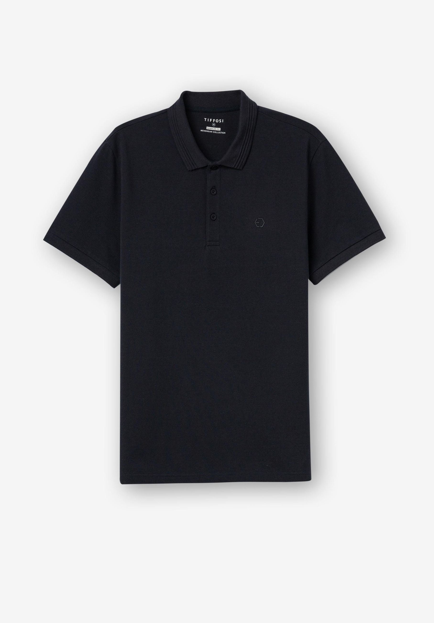 POLO MANNING_2 IN 100% COTONE PIQUET CON LOGO LATO CUORE TONO SU TONO - REGULAR FIT 10050806.BLU