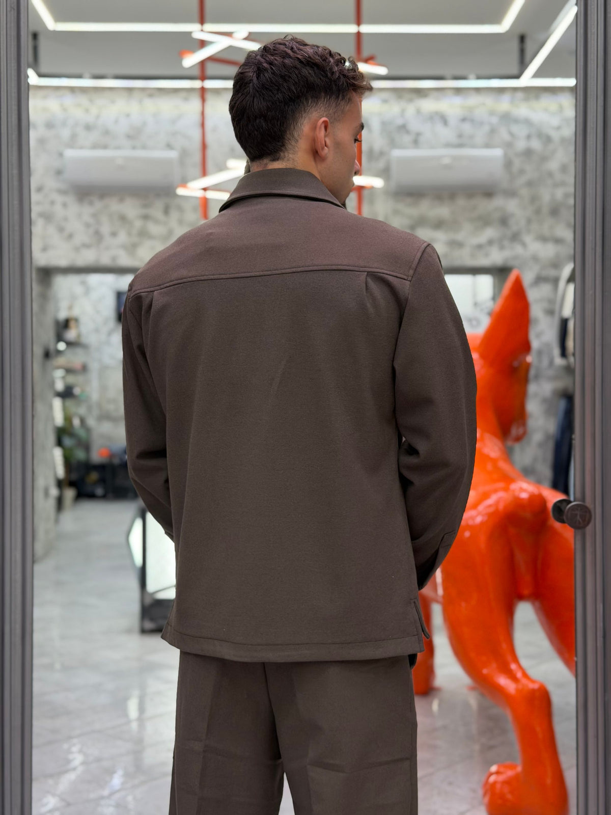 OVERSHIRT DA COMPLETO CON TASCHE E BOTTONI AUTOMATICI A SCOMPARSA - REGULAR FIT GL9851.COF