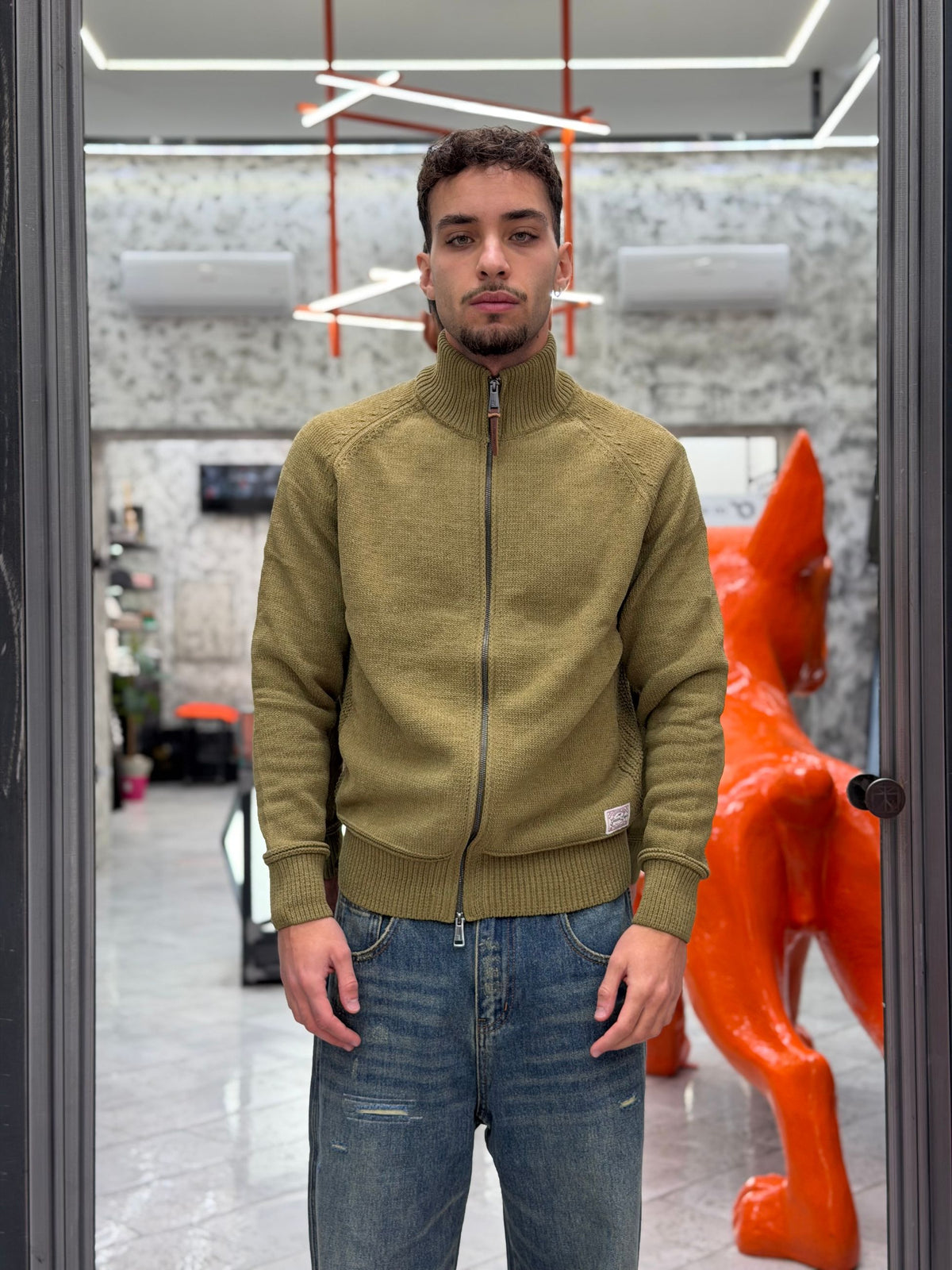 MAGLIA FULL ZIP - REGULAR FIT GL35633.OLI