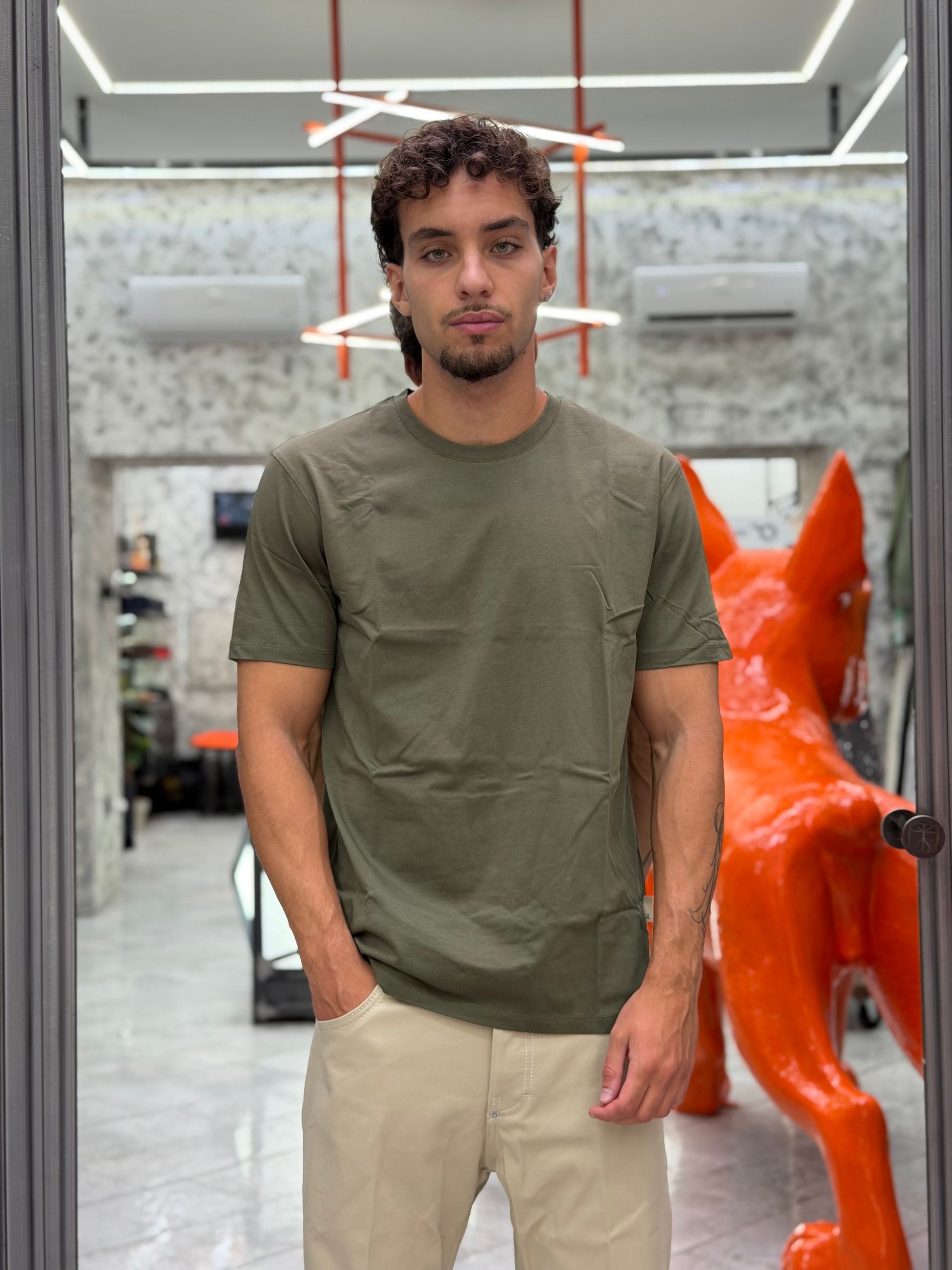 T-SHIRT BASIC IN 100% COTONE EXTRA FINE - REGULAR FIT GL1078-S26.VMIL