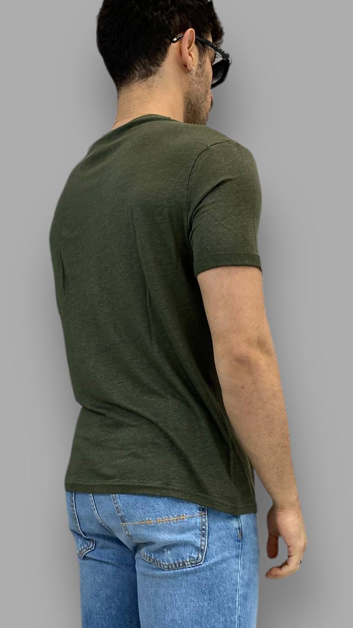 T-SHIRT BASIC IN 100% LINO - REGULAR FIT