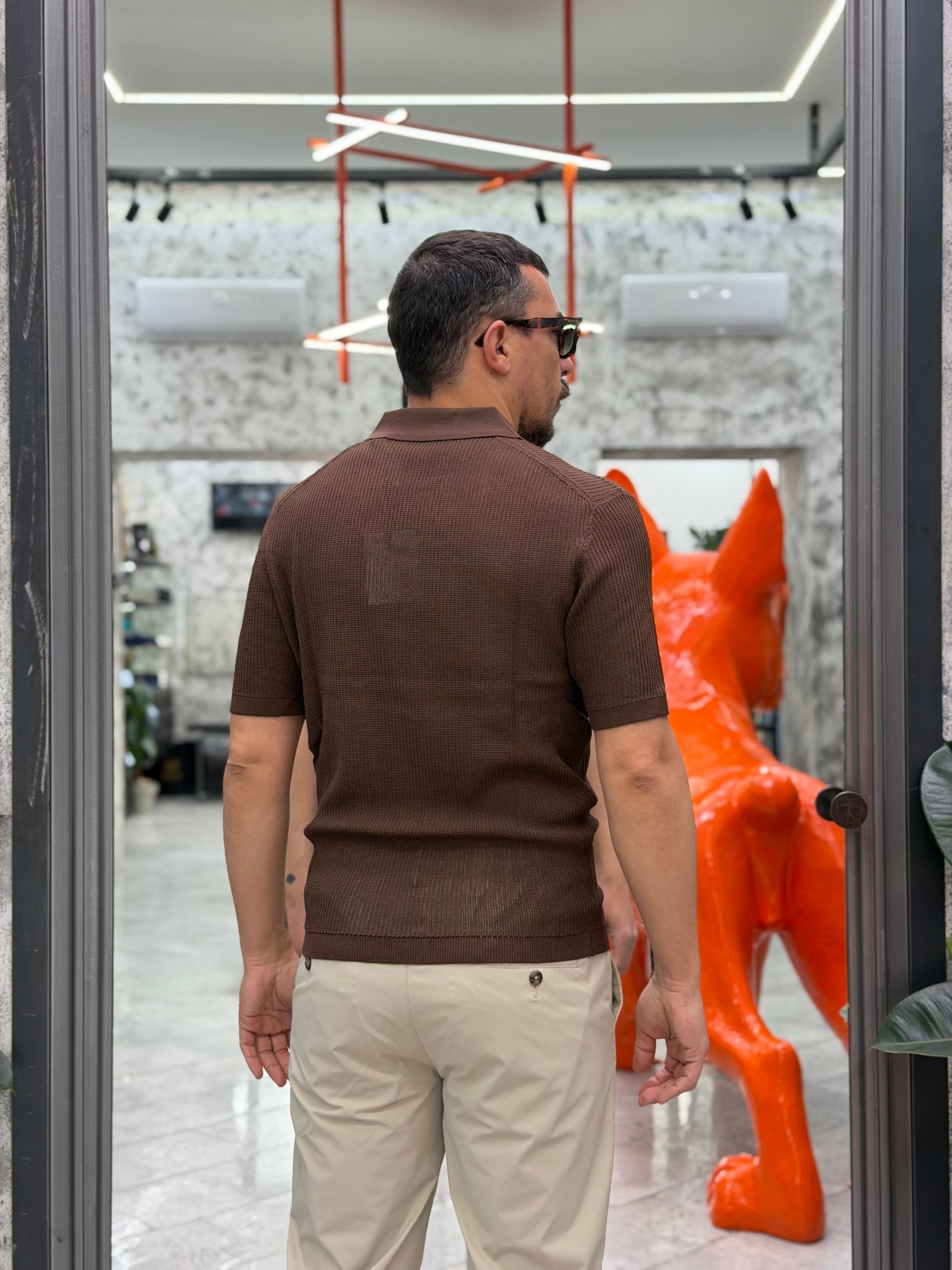 POLO DERBY MANICA CORTA IN MAGLIA LAVORATA - REGULAR FIT ME3203SS.MOK