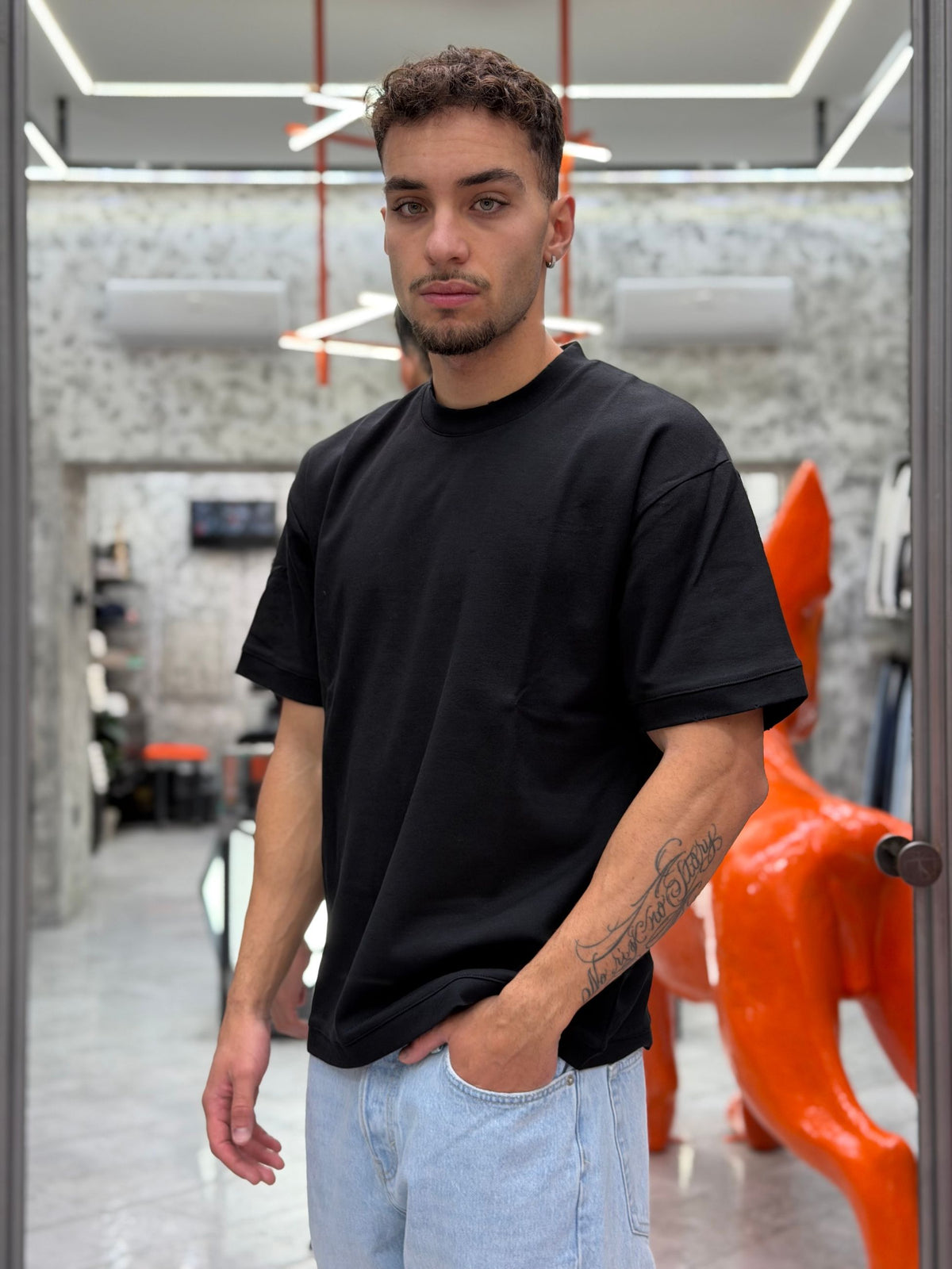 T-SHIRT BASIC IN 100% COTONE - REGULAR FIT TI3492SS.NER