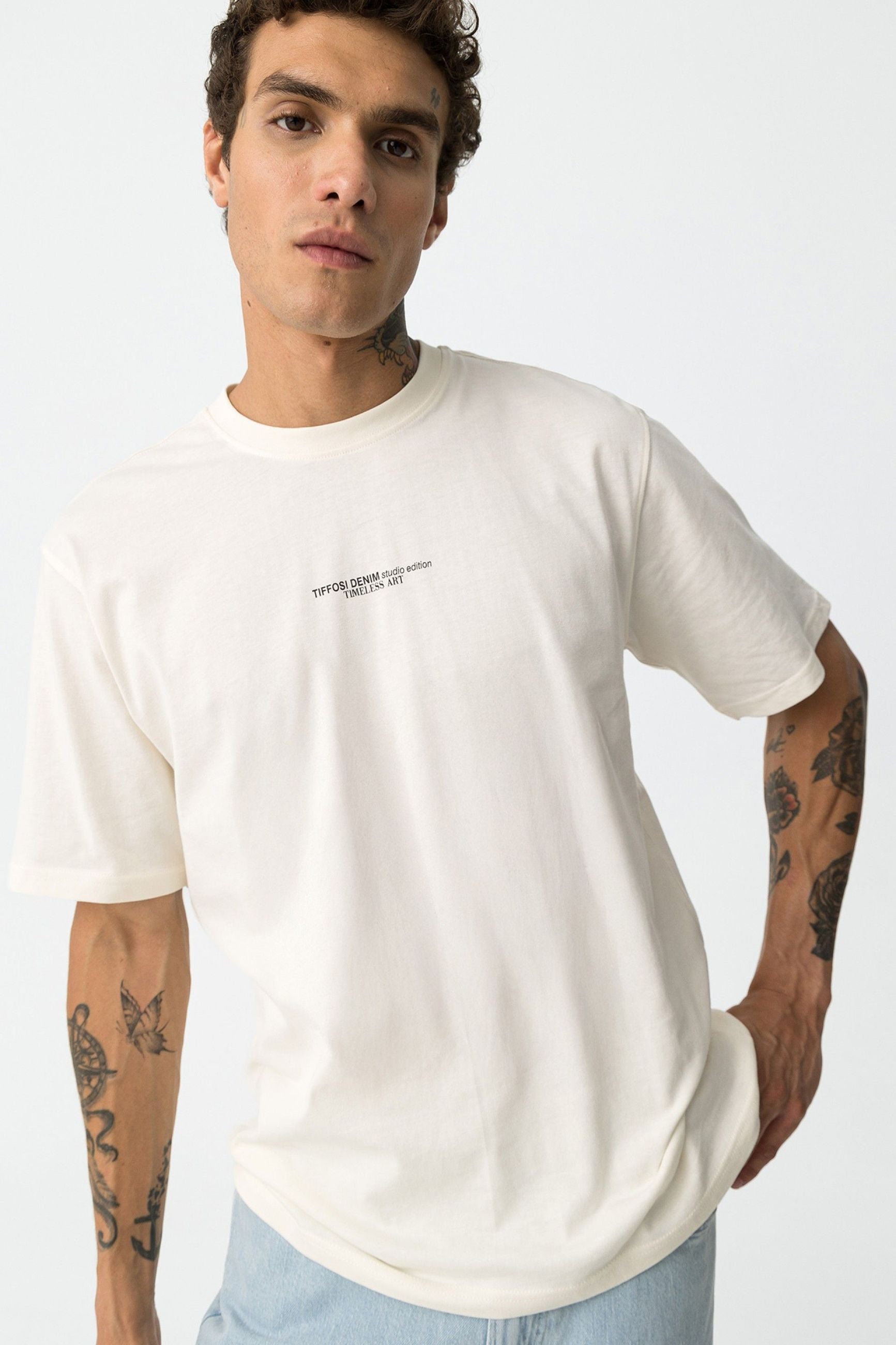 T-SHIRT ALPHA IN 100% COTONE CON STAMPA SUL RETRO - RELAXED FIT 10061480