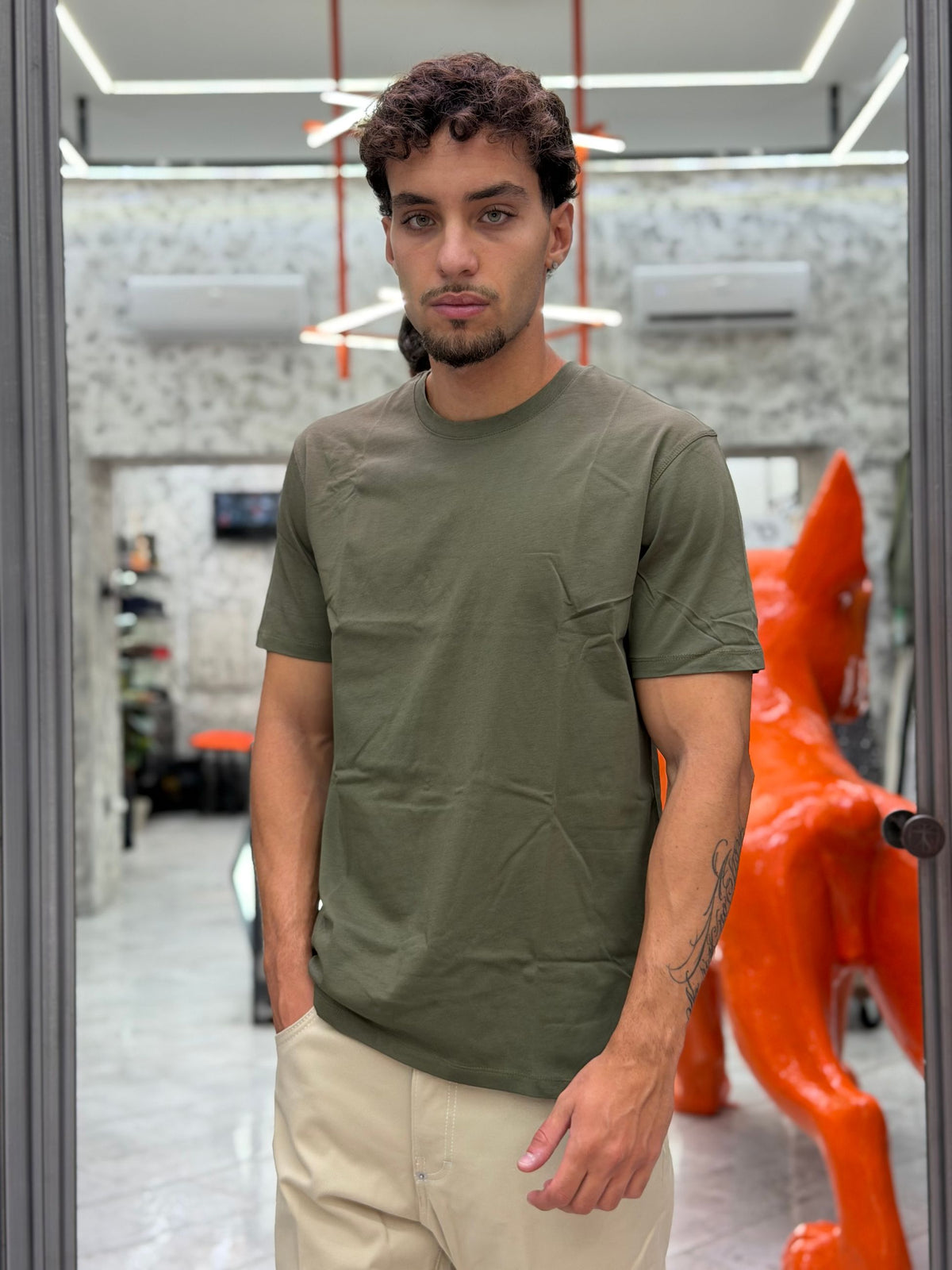 T-SHIRT BASIC IN 100% COTONE EXTRA FINE - REGULAR FIT GL1078-S26.VMIL