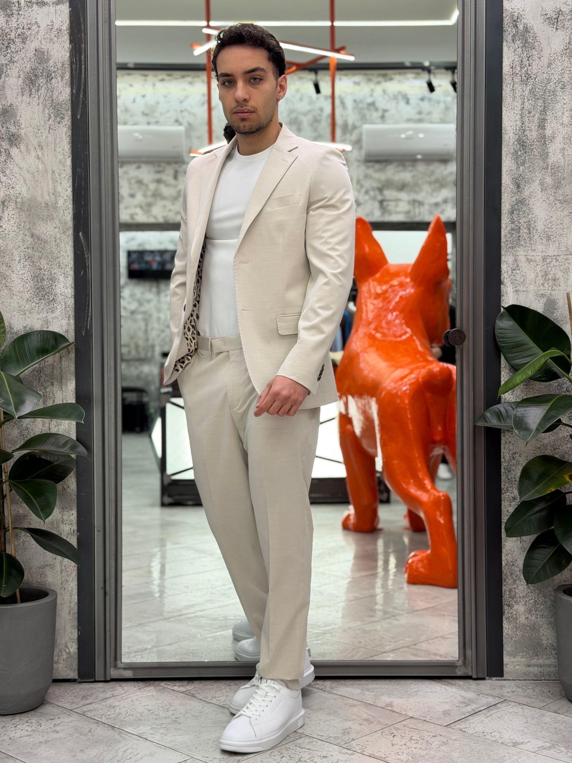 ABITO COMPLETO CON GIACCA MONOPETTO E PANTALONE REGULAR ABE47SS.ECR