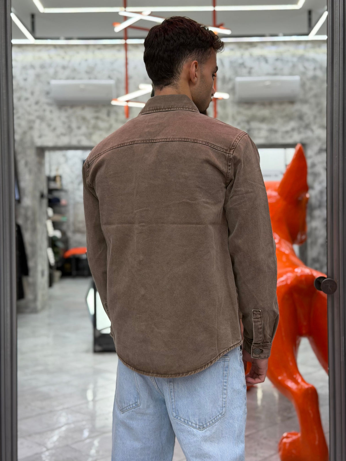 OVERSHIRT IN JEANS CON TASCHE A TOPPA E BOTTONI IN METALLO - REGULAR FIT GL2555YH.COF