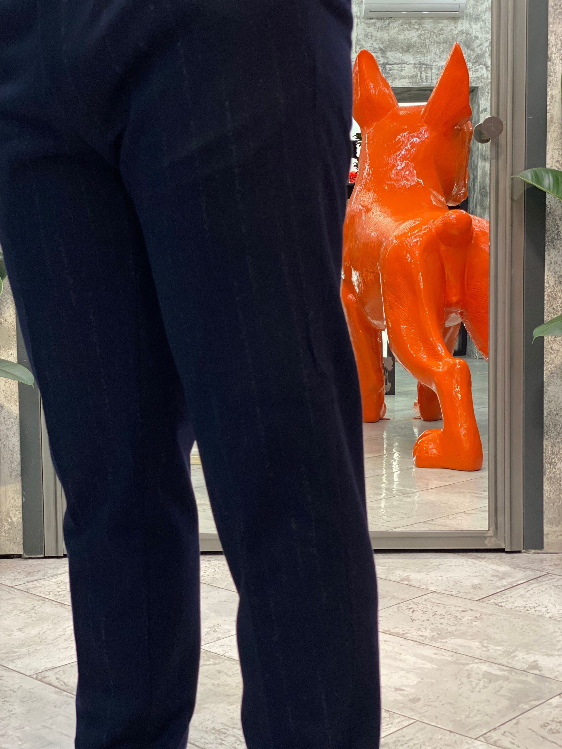 PANTALONE SARTORIALE DA COMPLETO IN FANTASIA GESSATO DEGRADE' - REGULAR FIT PSI1466SS.BLU