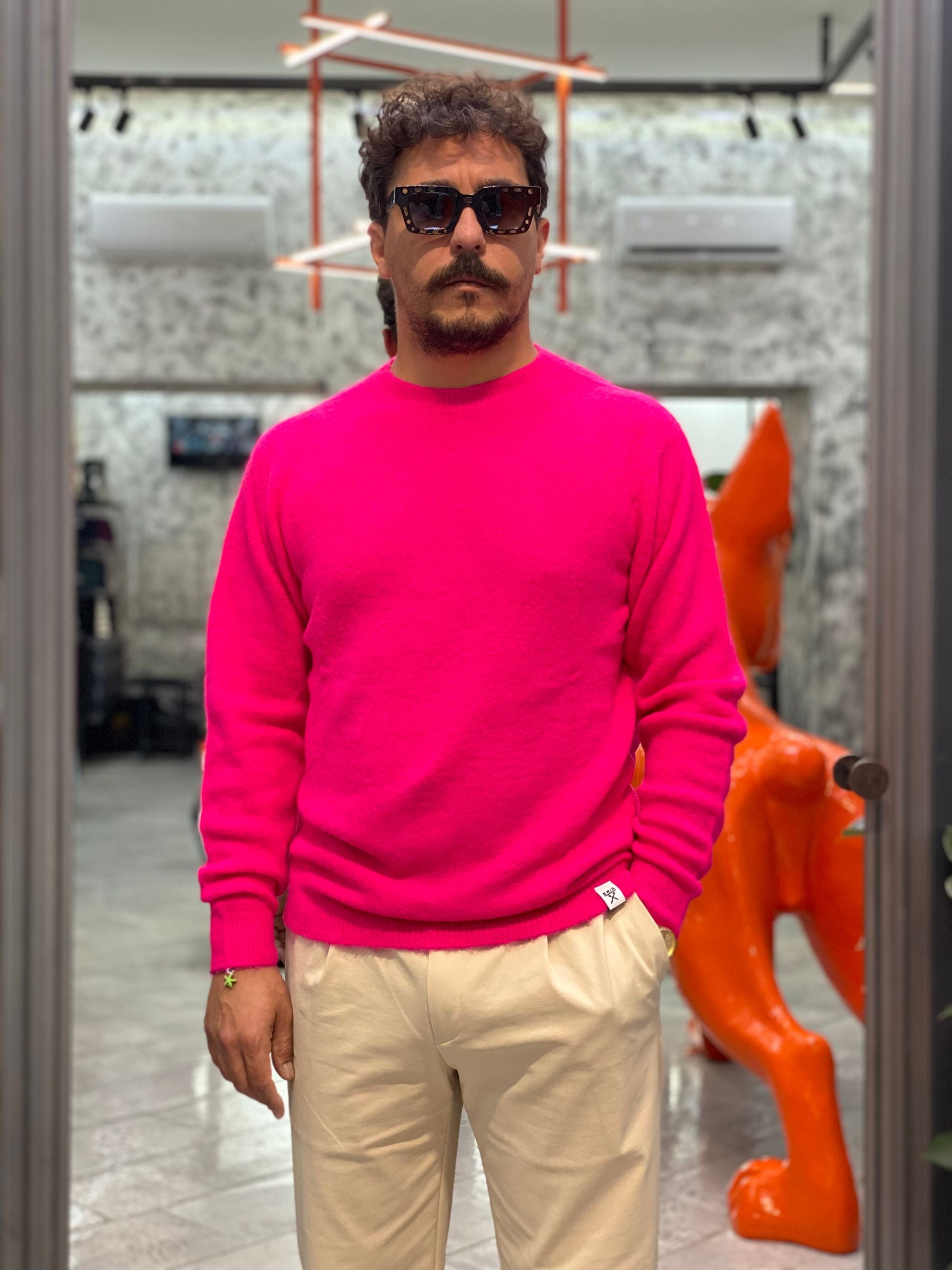 MAGLIA GIROCOLLO IN LANA MOHAIR - REGULAR FIT M252037-10