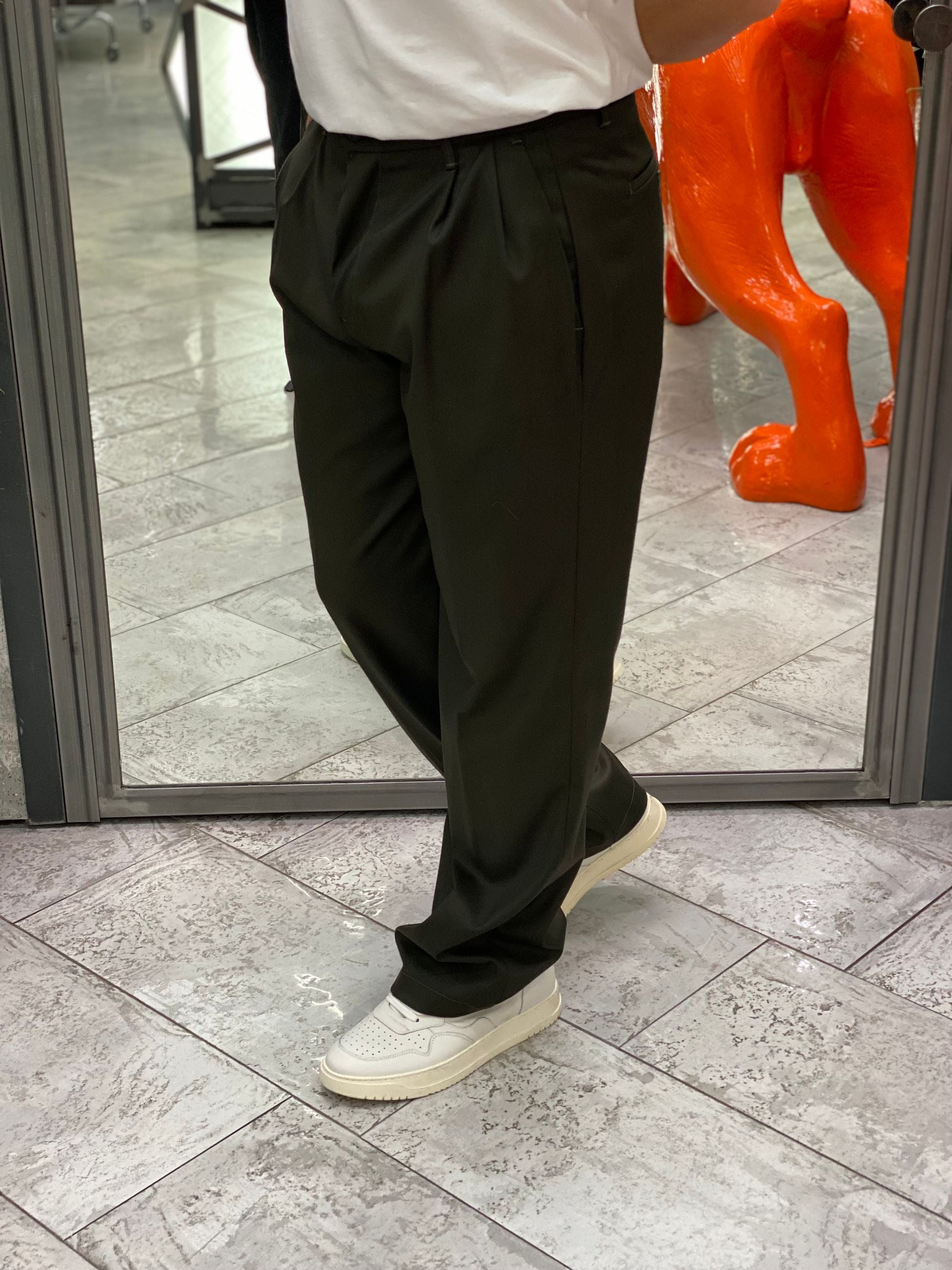 PANTALONE DA COMPLETO IN TESSUTO ELEGANTE CON PINCE - WIDE LEG GN21791.VMIL