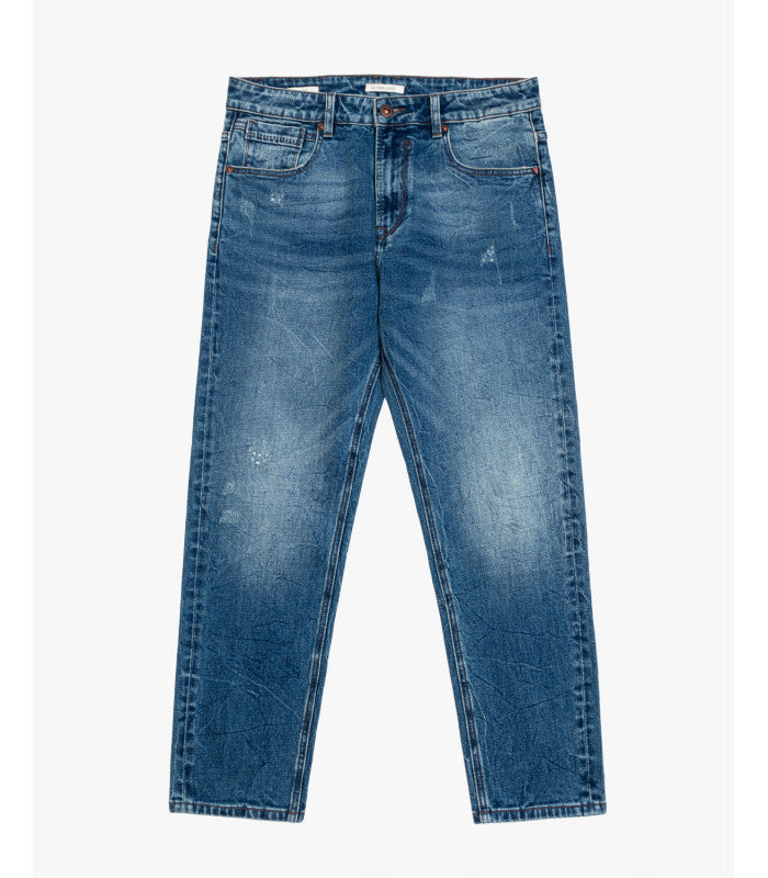 JEANS MIKE 5 TASCHE CON MICRO ABRASIONI - CARROT CROPPED FIT GL6310Q-F25