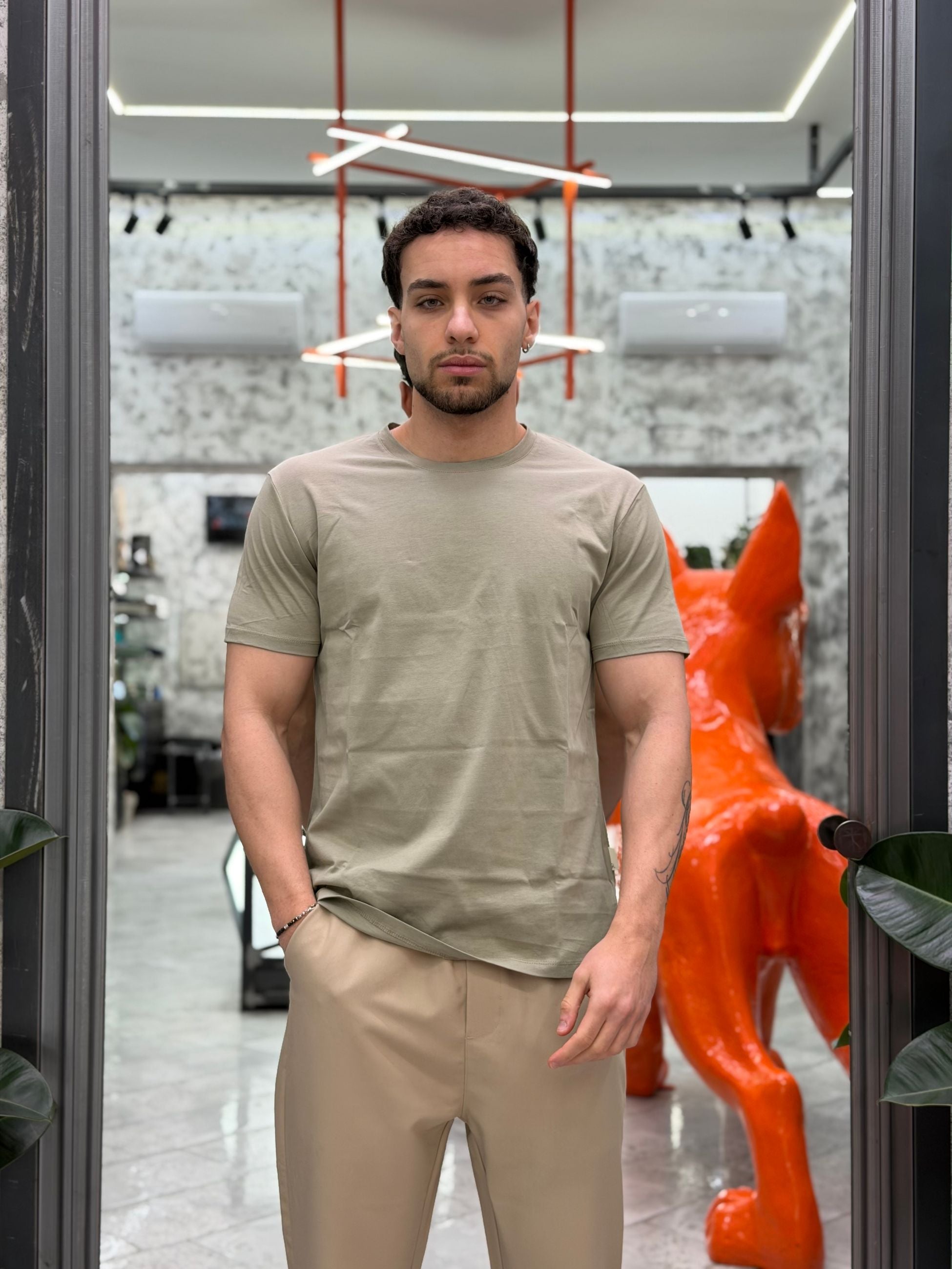 T-SHIRT BASIC IN 100% COTONE EXTRA FINE - REGULAR FIT GL1078-S26.VMIL