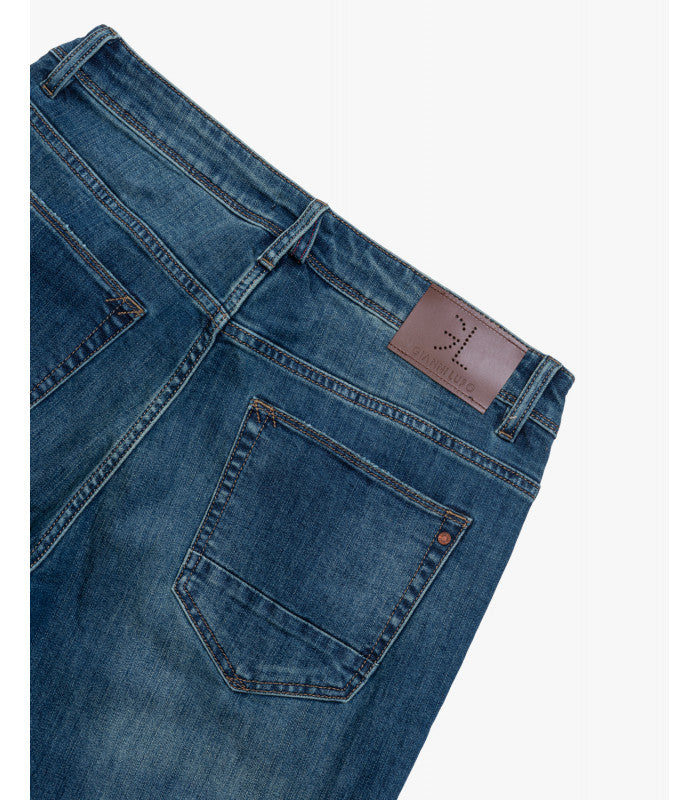 JEANS BRUCE 5 TASCHE DARK WASH CON CHIUSURA ZIP - REGULAR/SLIM FIT GL6316Q-F25