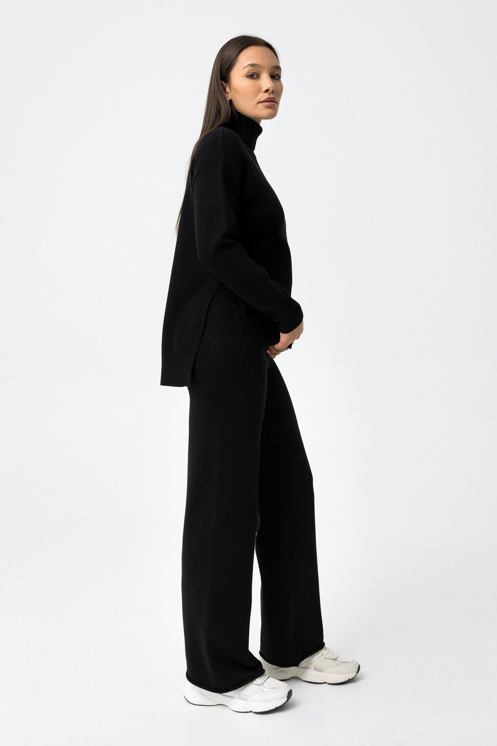 PANTALONE DA COMPLETO MAB_1B IN MAGLIA AMPIO CON ELASTICO IN VITA - COMFORT FIT 10061608.NER