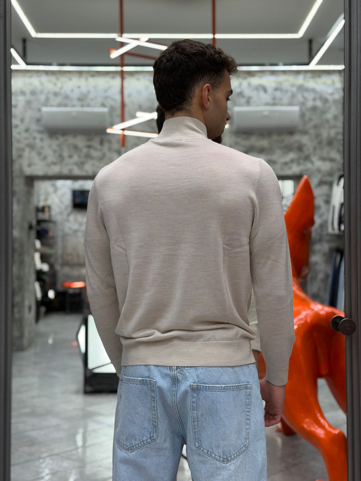 MAGLIA LUPETTO IN 100% LANA MERINO EXTRAFINE - REGULAR FIT MI3483SS.GES