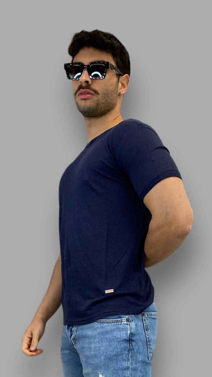 T-SHIRT BASIC IN 100% LINO - REGULAR FIT