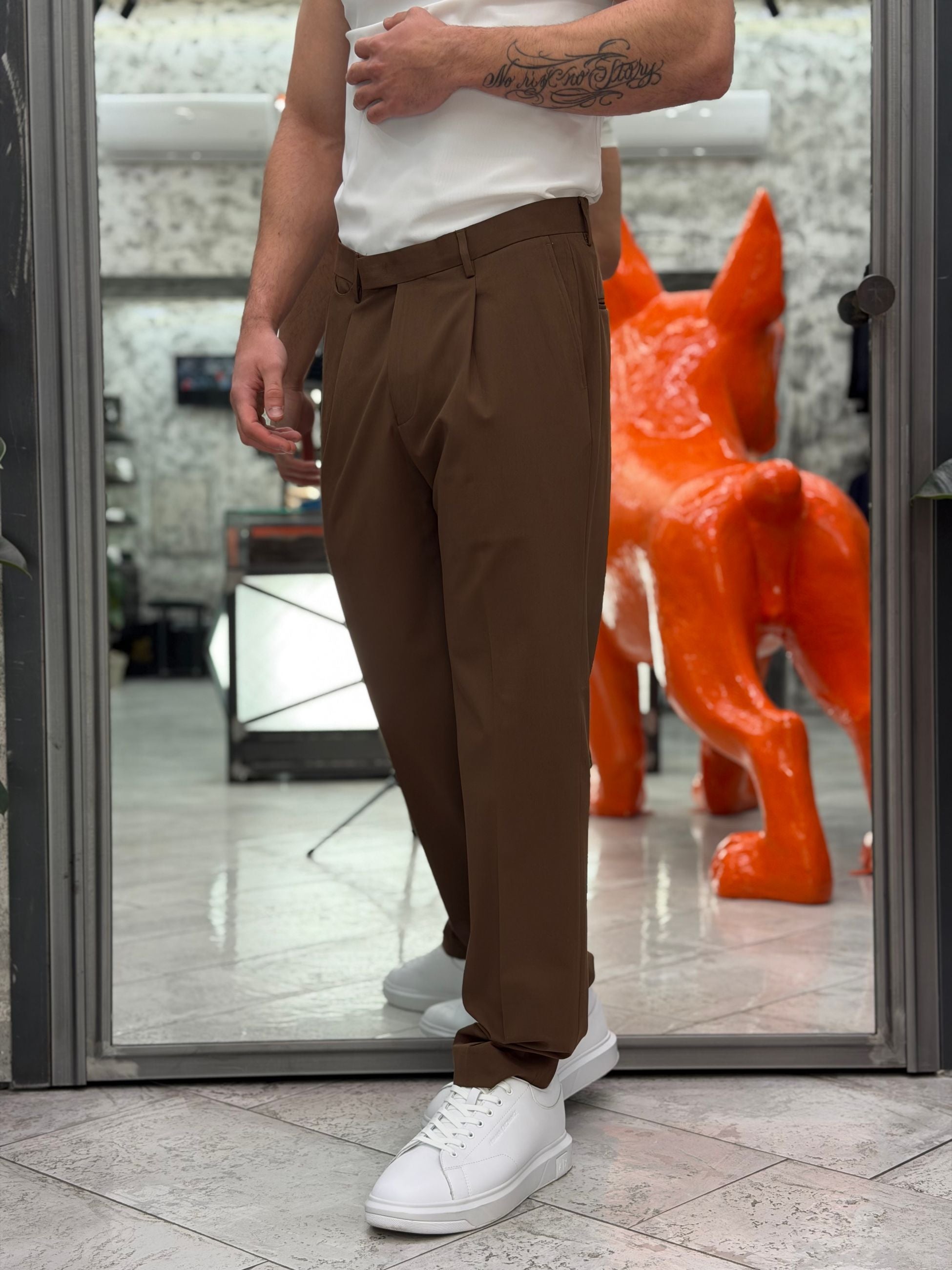 ABITO COMPLETO CON GIACCA DOPPIOPETTO E PANTALONE REGULAR ABE48SS.MOK