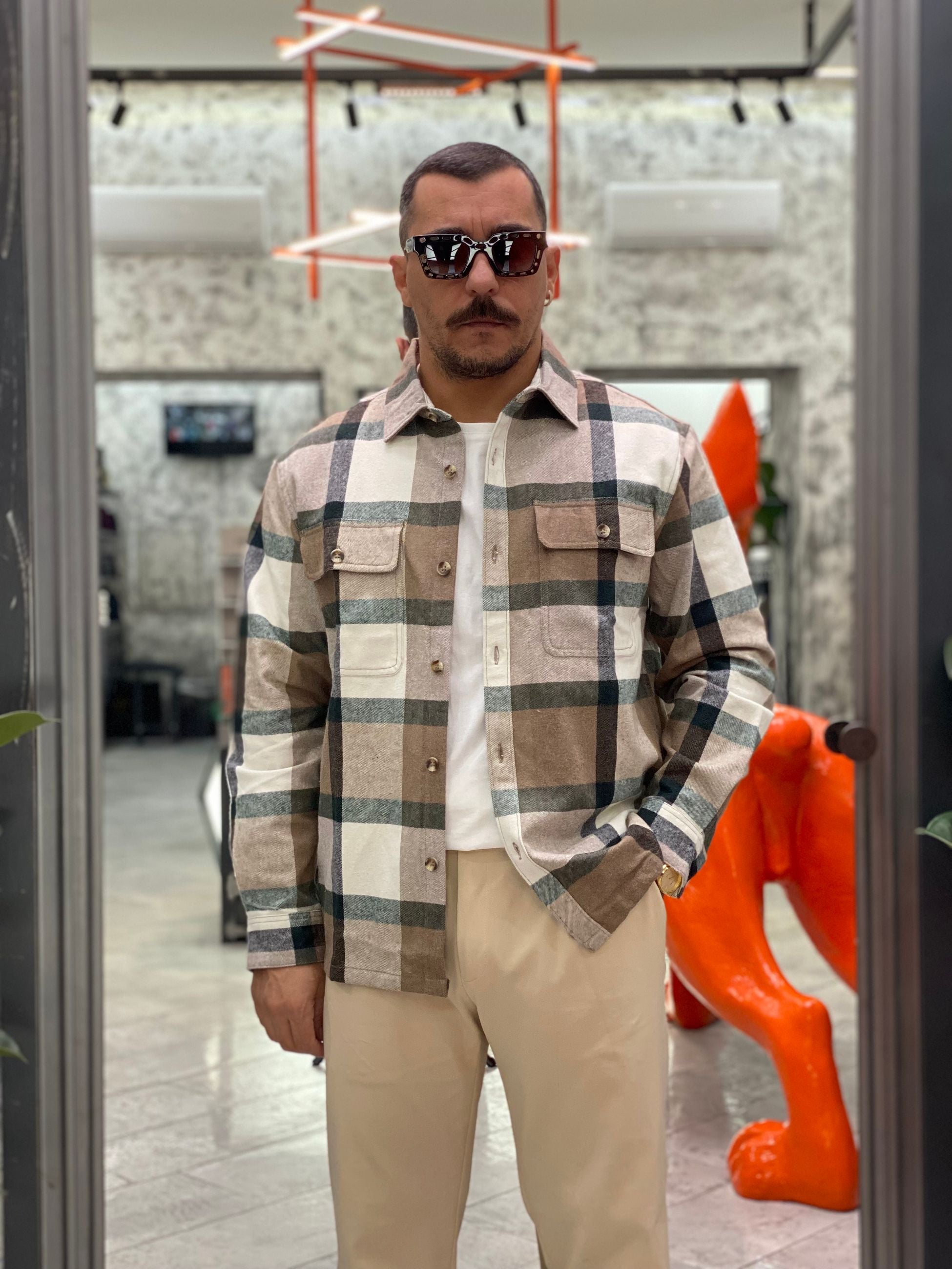 OVERSHIRT COLTON IN FLANELLA FANTASIA QUADRI - REGULAR FIT 10062483