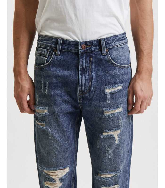 JEANS MIKE 5 TASCHE CON STRAPPI EVIDENTI - CARROT CROPPED FIT GL622Y-F25