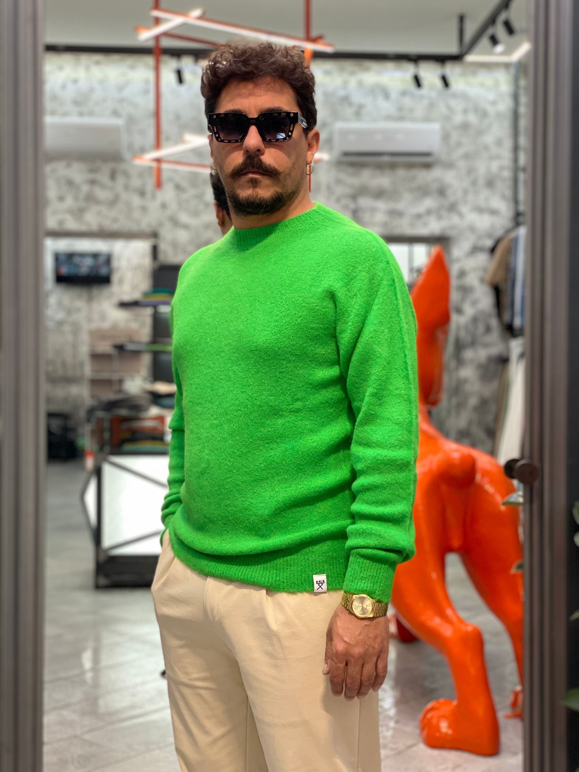 MAGLIA GIROCOLLO IN LANA MOHAIR - REGULAR FIT M252037-6