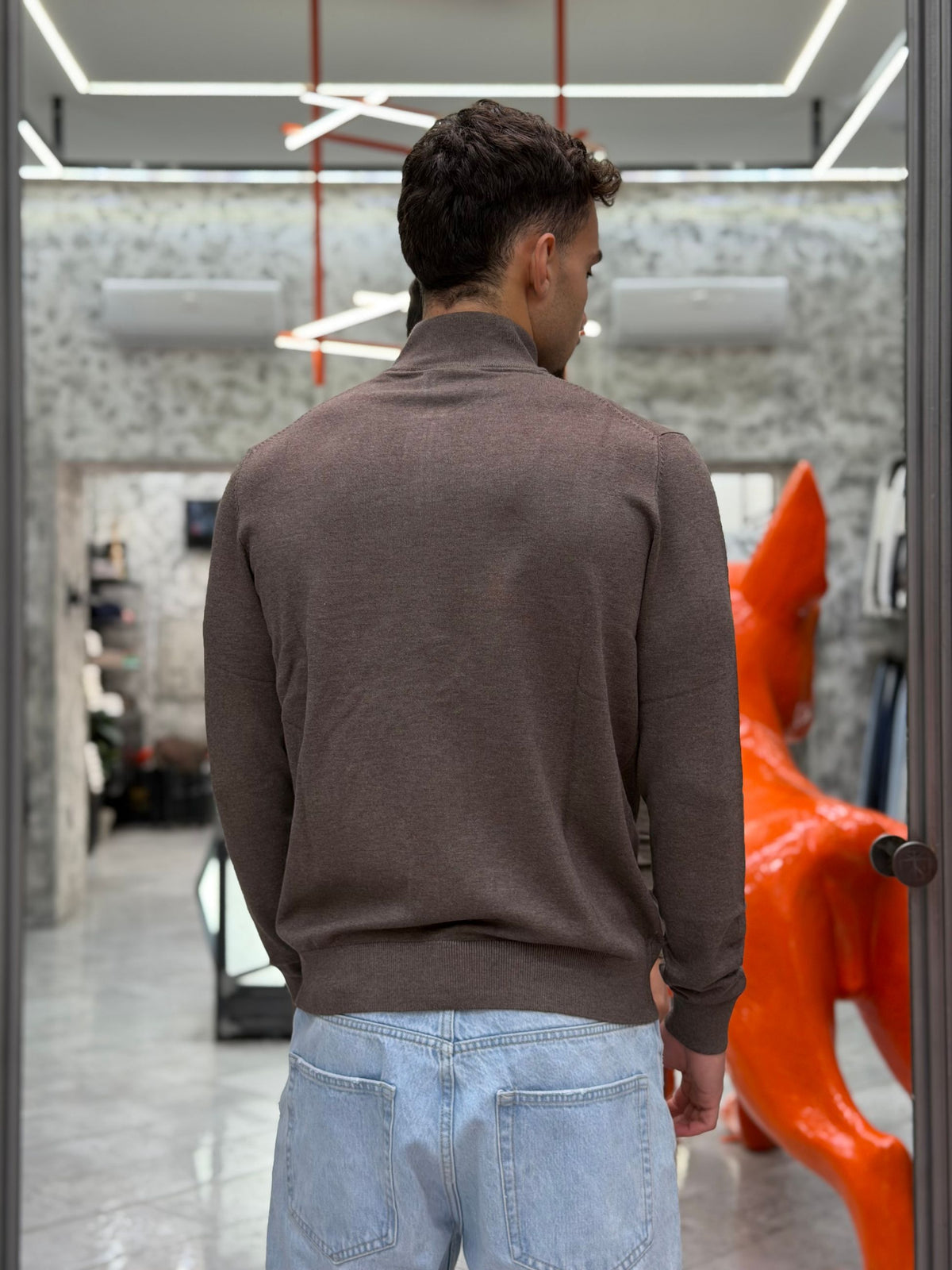 MAGLIA APERTA CON ZIP IN MISTO LANA/VISCOSA - SLIM FIT MK20016.TOR