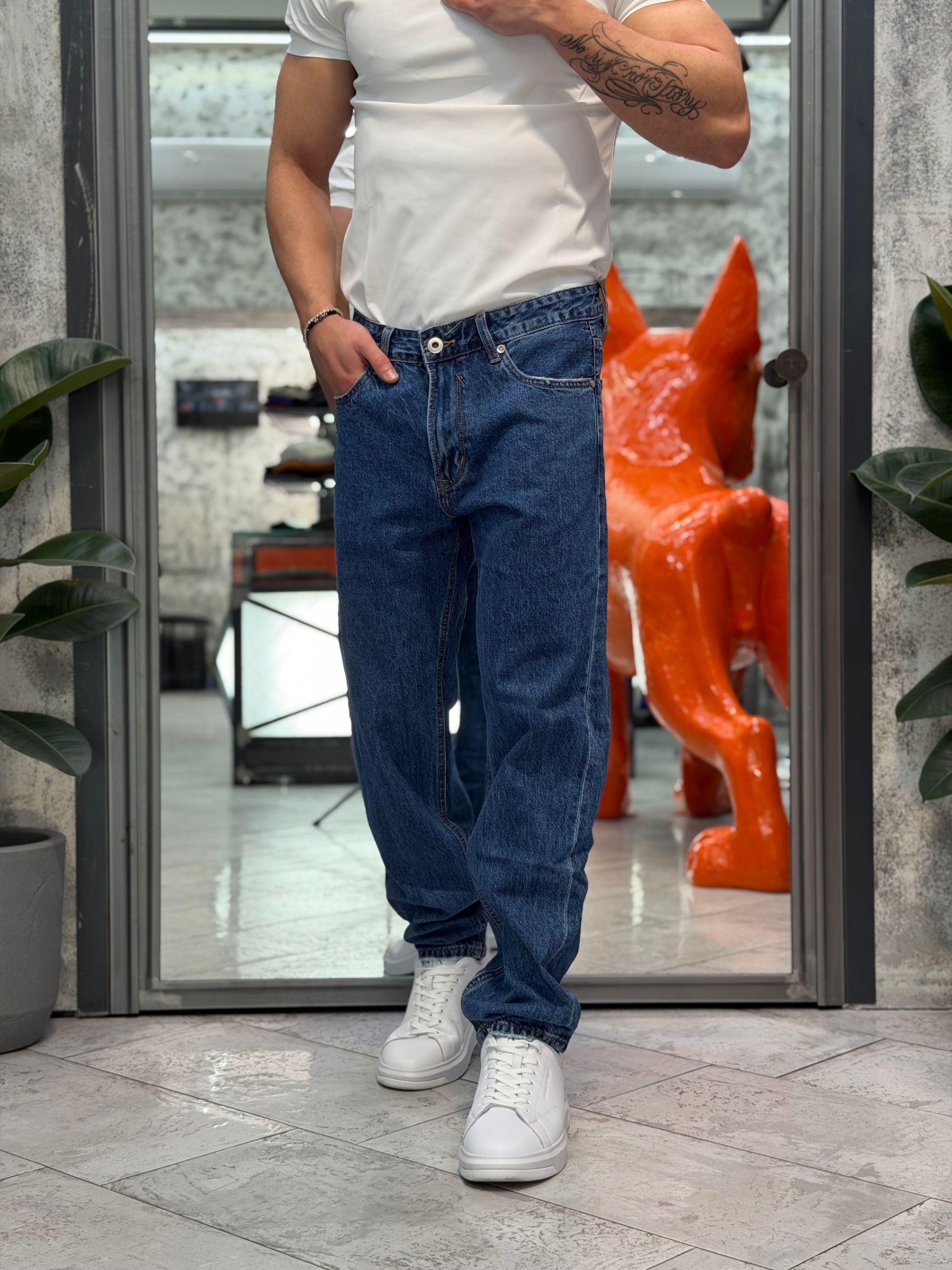 JEANS ALEX 5 TASCHE DARK WASH - STRAIGHT LEG (GAMBA DRITTA) GL6393Q