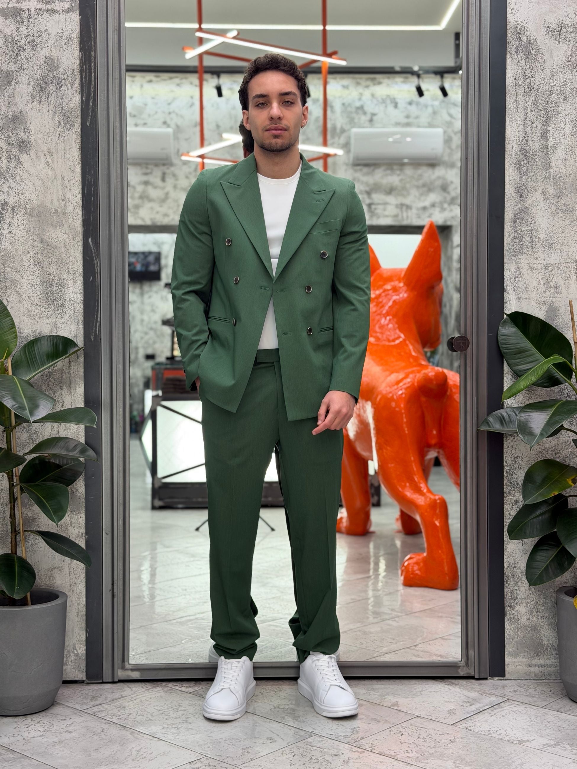 ABITO COMPLETO CON GIACCA DOPPIOPETTO E PANTALONE REGULAR ABE48SS.VER