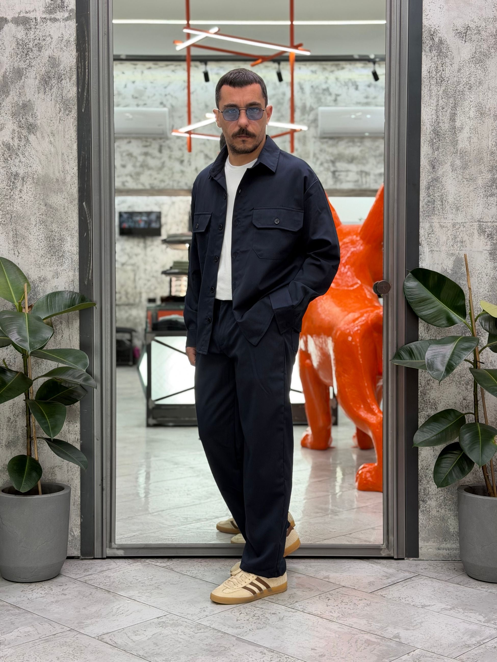 COORDINATO IBIZA CON OVERSHIRT E PANTALONE RELAXED CORIBZ.BLU
