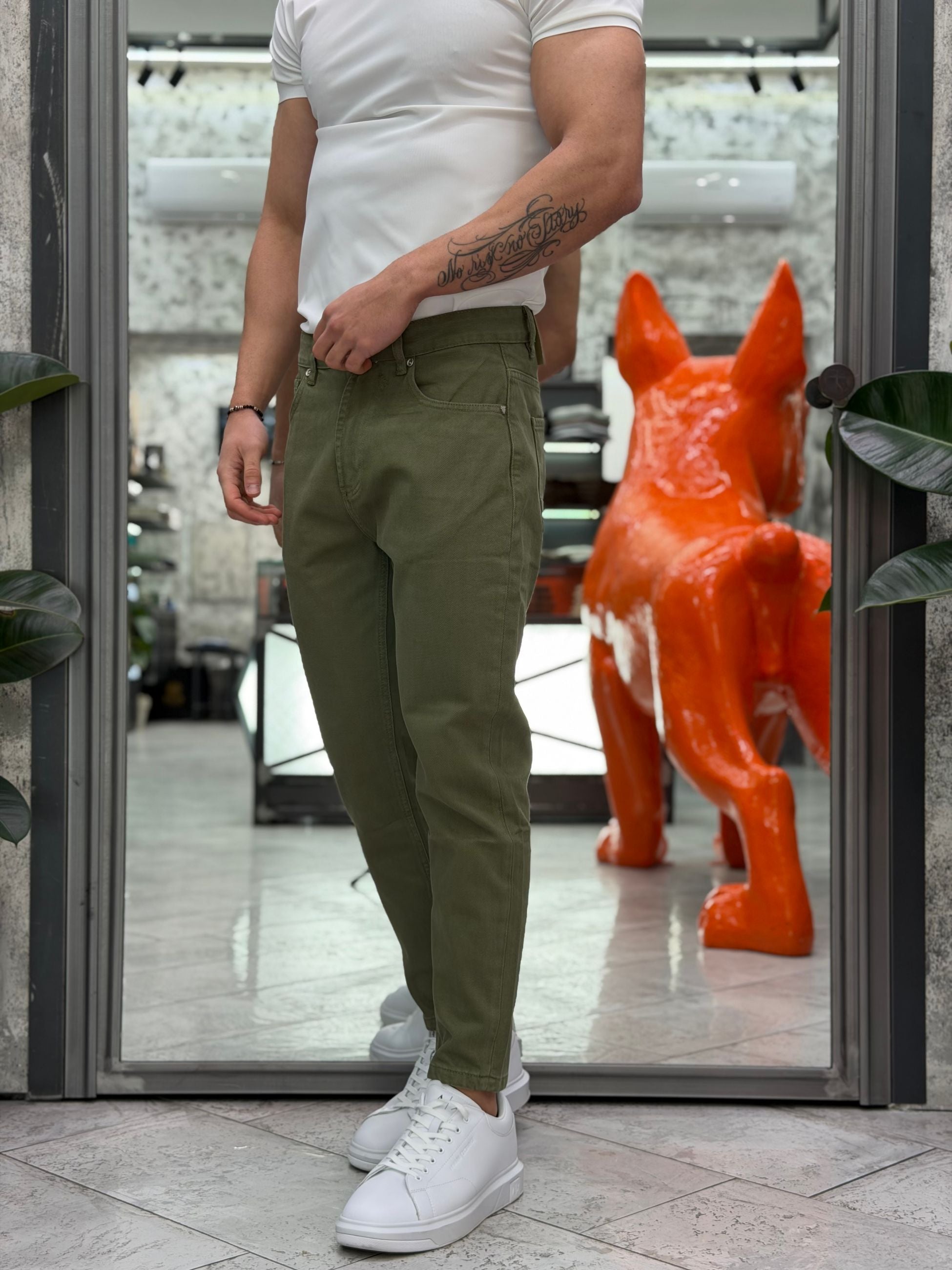 JEANS COOPER 5 TASCHE IN TELA FISSA - REGULAR CARROT FIT GL6278Q-S26.SAL