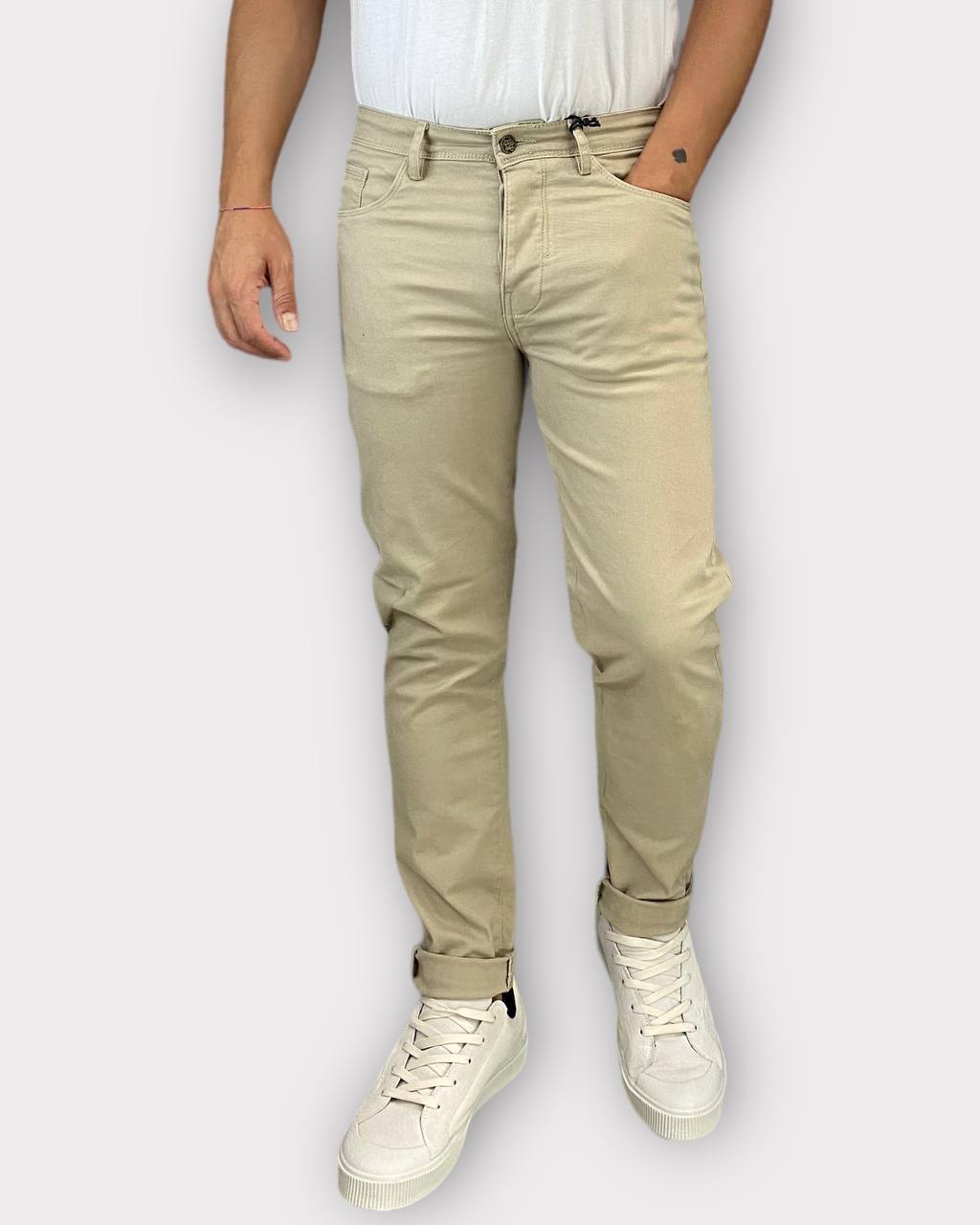 PANTALONE BASIC 5 TASCHE IN COTONE ELASTICIZZATO - SLIM FIT