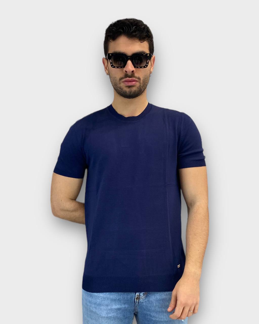 T-SHIRT IN FILO BASIC - MANICHE E VITA ELASTICIZZATE - REGULAR FIT