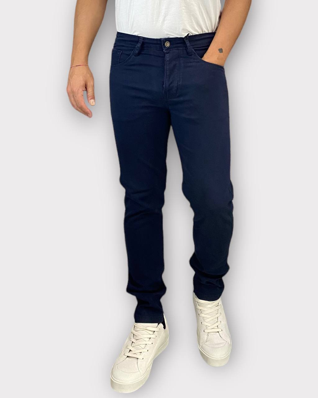 PANTALONE BASIC 5 TASCHE IN COTONE ELASTICIZZATO - SLIM FIT