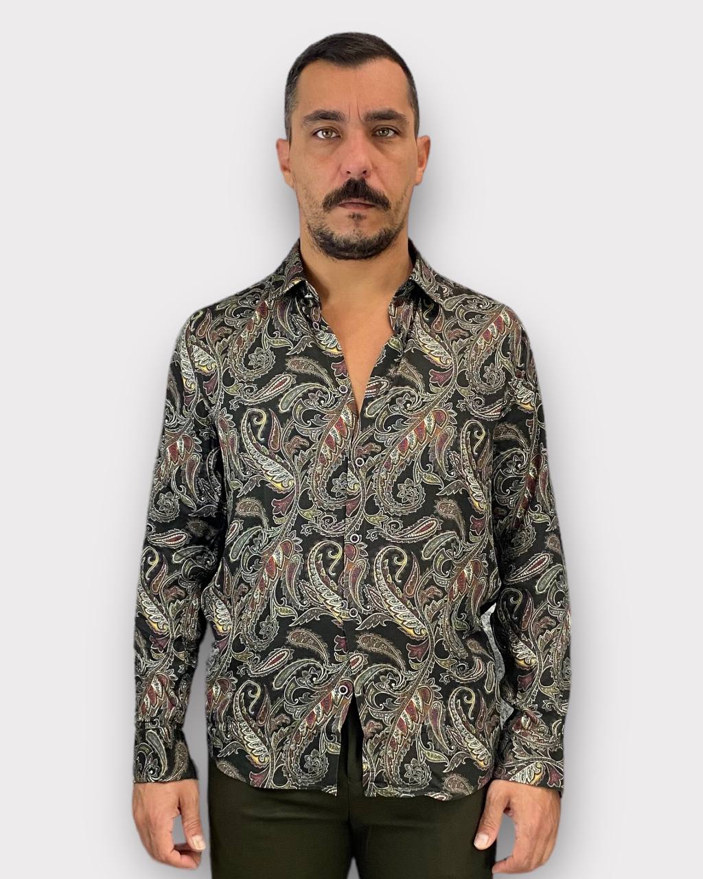 CAMICIA IN VISCOSA FANTASIA CACHEMIRE - REGULAR FIT