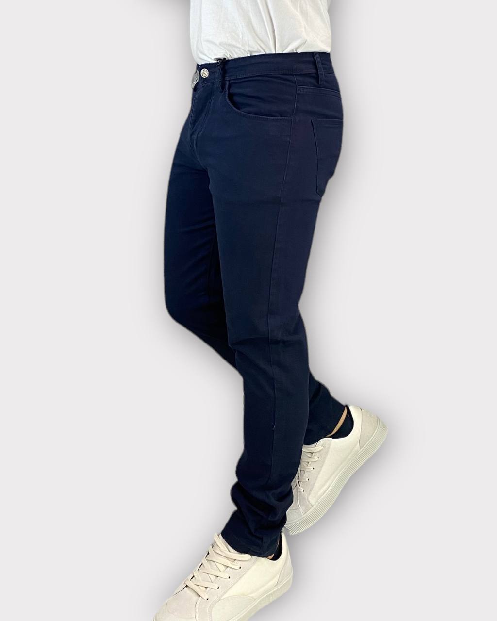 PANTALONE BASIC 5 TASCHE IN COTONE ELASTICIZZATO - SLIM FIT